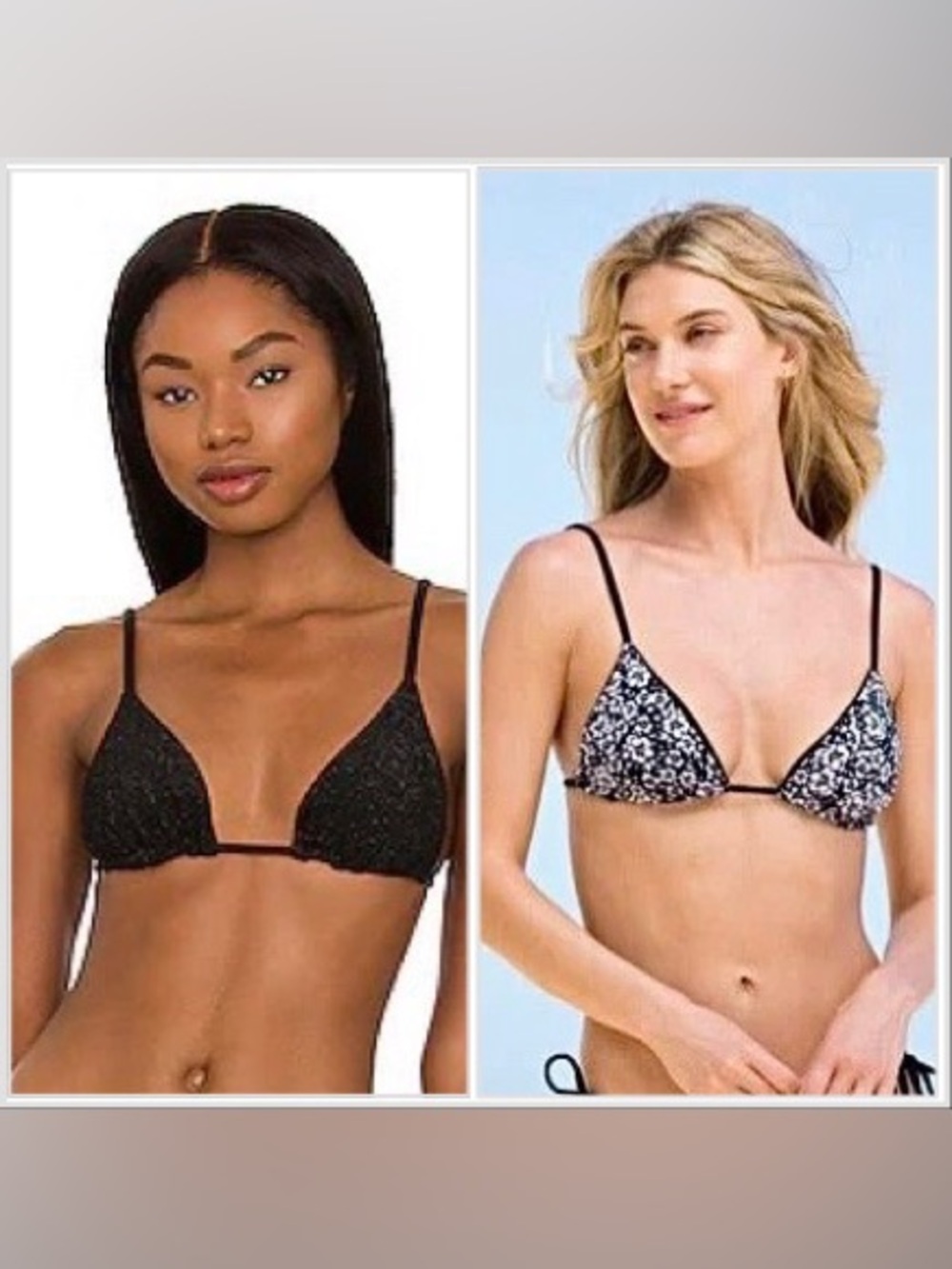 Maaji Revolve Bambi Reversible Bikini Top in Black Panther Women’s Size Small